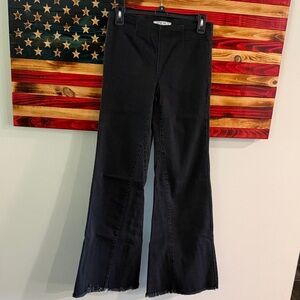 Free People Black Denim flare Pants